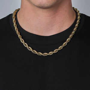 Rope Kette 8 mm Gold Rope Kette 8 mm Gold