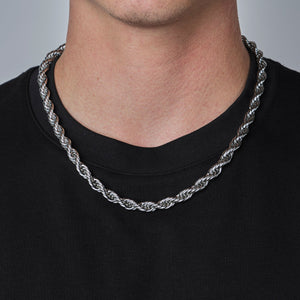 Rope Kette 8 mm Silber Rope Kette 8 mm Silber