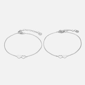 Set Armbändern immer verbunden Silber Set Armbändern immer verbunden Silber