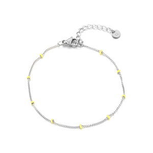 Silberarmband mit gelben Kugeln Silberarmband mit gelben Kugeln