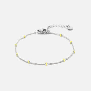 Silberarmband mit gelben Kugeln Silberarmband mit gelben Kugeln