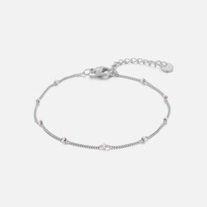 Silberarmband mit rosa Kugeln Silberarmband mit rosa Kugeln