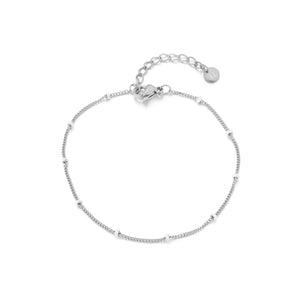 Silberarmband mit weißen Kugeln Silberarmband mit weißen Kugeln