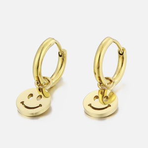 Smiley Ohrringe Gold Smiley Ohrringe Gold