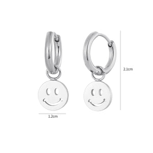 Smiley Ohrringe Silber Smiley Ohrringe Silber