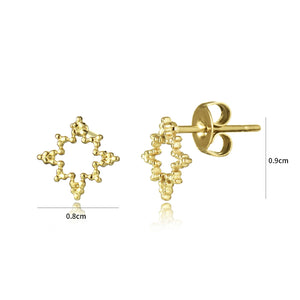 Sternohrstecker mit Kügelchen Gold Sternohrstecker mit Kügelchen Gold