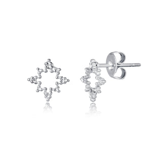 Sternohrstecker mit Kügelchen Silber Sternohrstecker mit Kügelchen Silber