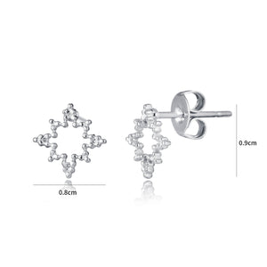 Sternohrstecker mit Kügelchen Silber Sternohrstecker mit Kügelchen Silber