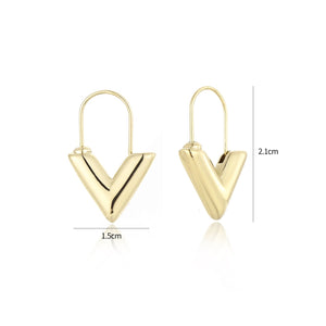 V-Ohrringe Gold groß V-Ohrringe Gold groß