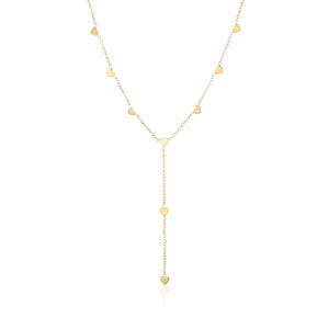 Y-förmige Halskette Herzanhängern Gold Y-förmige Halskette Herzanhängern Gold