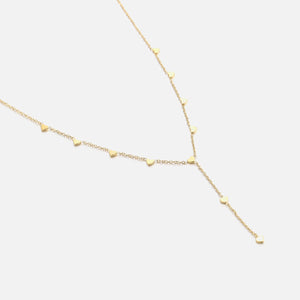 Y-förmige Halskette Herzanhängern Gold Y-förmige Halskette Herzanhängern Gold