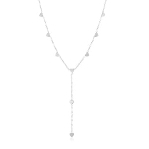 Y-förmige Halskette Herzanhängern Silber Y-förmige Halskette Herzanhängern Silber