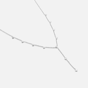 Y-förmige Halskette Herzanhängern Silber Y-förmige Halskette Herzanhängern Silber