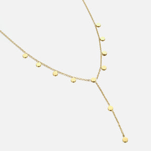 Y-förmige Halskette Münzen Gold Y-förmige Halskette Münzen Gold