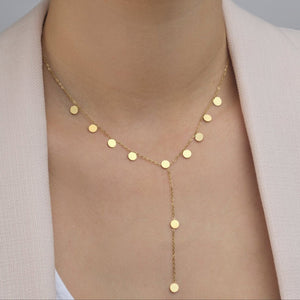 Y-förmige Halskette Münzen Gold Y-förmige Halskette Münzen Gold