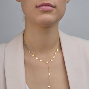 Y-förmige Halskette Münzen Gold Y-förmige Halskette Münzen Gold