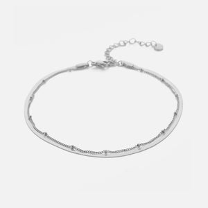 Zweischichtige Fußkette flach/Kügelchen Zweischichtige Fußkette flach/Kügelchen