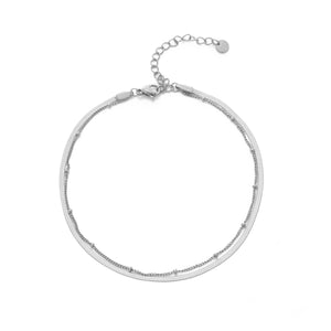 Zweischichtige Fußkette flach/Kügelchen Zweischichtige Fußkette flach/Kügelchen