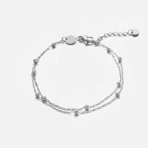 Zweischichtigen Kugelarmband Silber Zweischichtigen Kugelarmband Silber