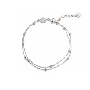 Zweischichtigen Kugelarmband Silber Zweischichtigen Kugelarmband Silber