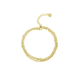 Zweischichtiges Gliedern&Kugeln Gold Zweischichtiges Gliedern&Kugeln Gold