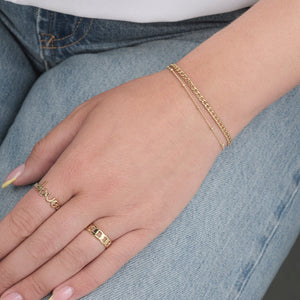 Zweischichtiges Gliedern&Kugeln Gold Zweischichtiges Gliedern&Kugeln Gold