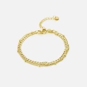 Zweischichtiges Gliedern&Kugeln Gold Zweischichtiges Gliedern&Kugeln Gold