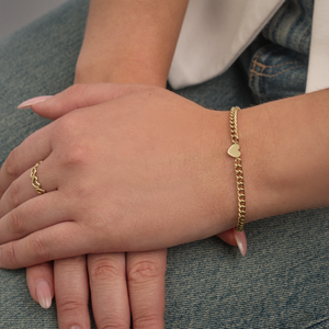 Gliederarmband Herz Gold