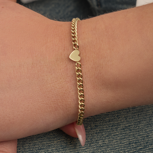 Gliederarmband Herz Gold