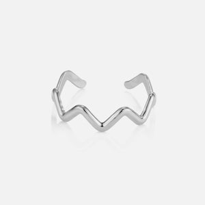 Ring Fancy Curved Silber