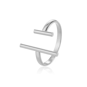 Ring mit Stäbchen Silber