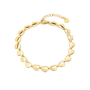 Armband halbe Herzen Gold