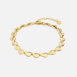 Armband halbe Herzen Gold