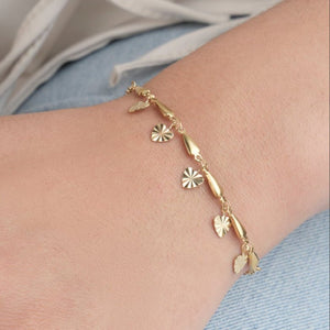 Armband Herz Anhängern Gold