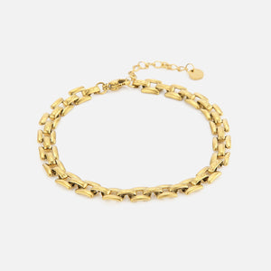 Armband mit quadratischen Gliedern Gold