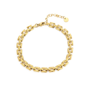 Armband mit quadratischen Gliedern Gold