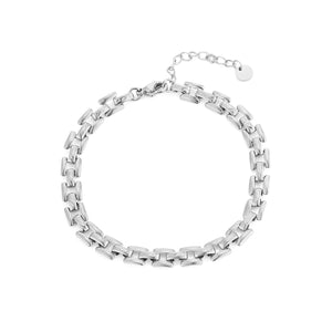 Armband mit quadratischen Gliedern Silber