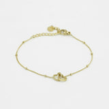 Armband mit verbundenen Herzen Gold