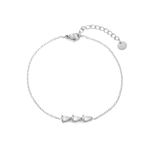 Armband mit Zirkonia Tropfen Silber