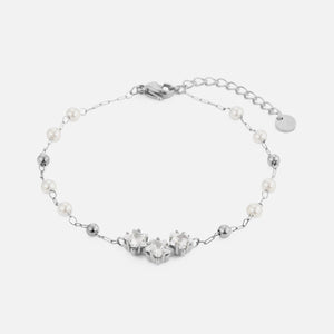 Armband Perle Zirkonia Silber