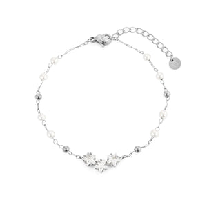 Armband Perle Zirkonia Silber