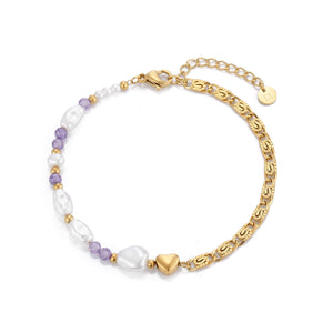 Armband Perlen und Kugeln Gold