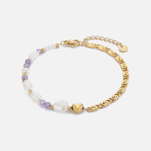 Armband Perlen und Kugeln Gold
