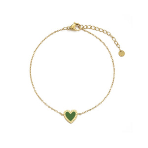 Armband Single Herz Grün
