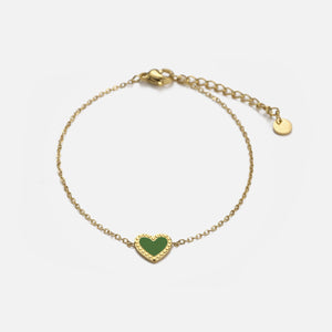 Armband Single Herz Grün