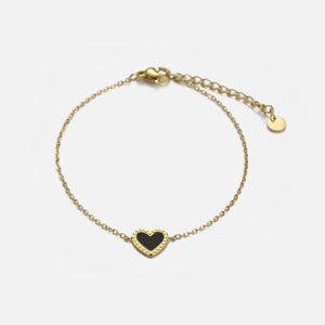 Armband Single Herz Schwarz