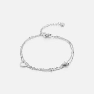 Armband Valentins Herz Silber