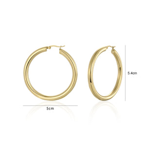 Basic Creolen 5cm Gold