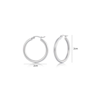 Basic Ohrringe 2cm Silber