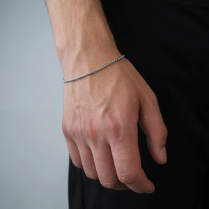Collier Armband 2 mm Silber